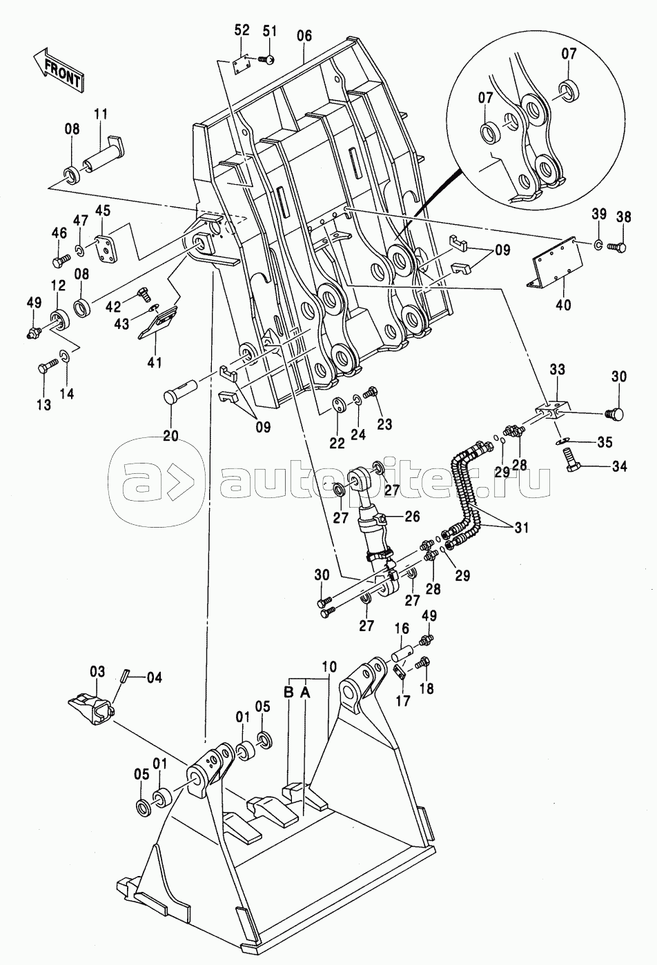 LOADER BUCKET 2.6 (BOTTOM DUMP) <450, H, MT, MTH>