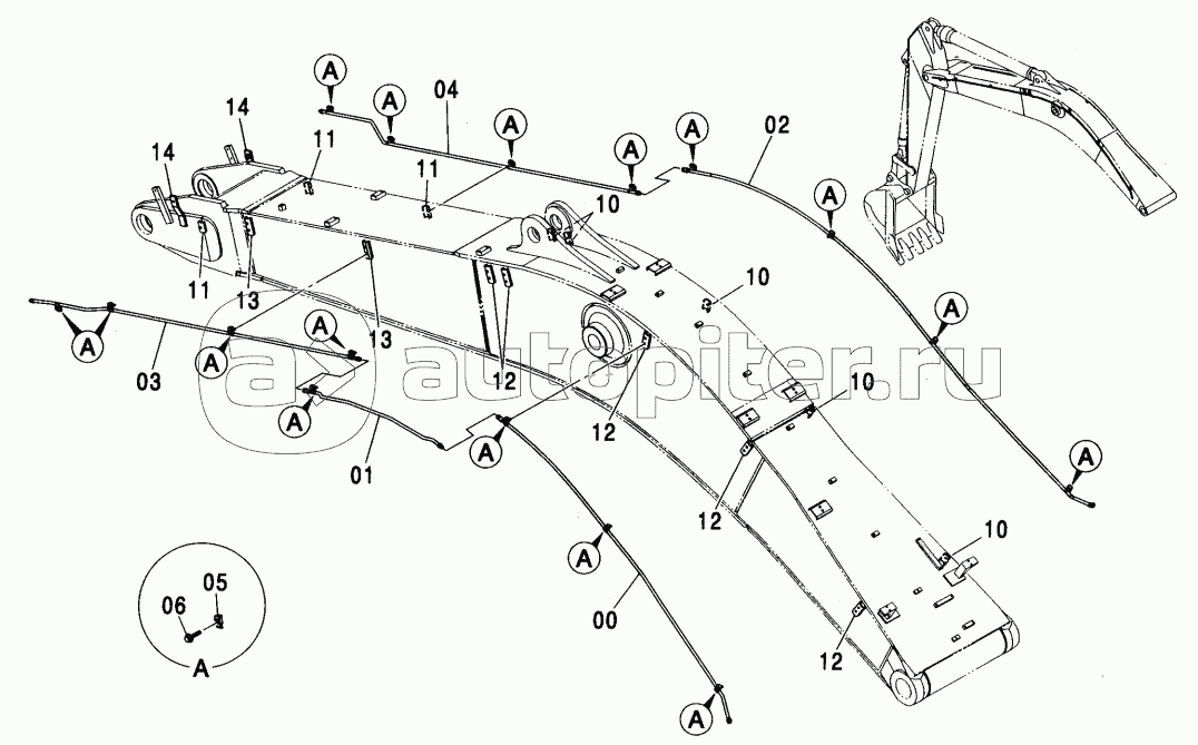 QUICKHITCH PIPING (STD. BOOM, H BOOM) <460>
