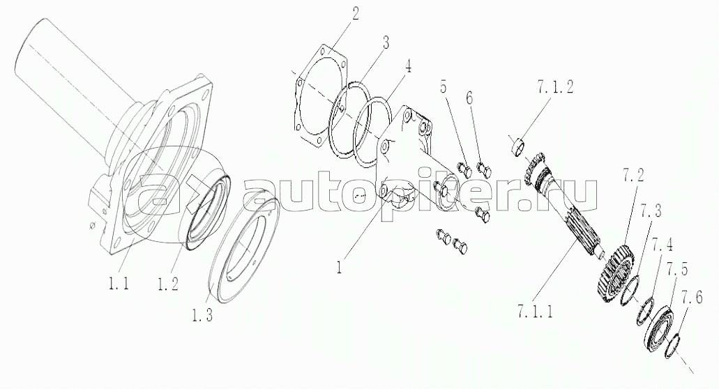 Input shaft assemby & end cover composite member