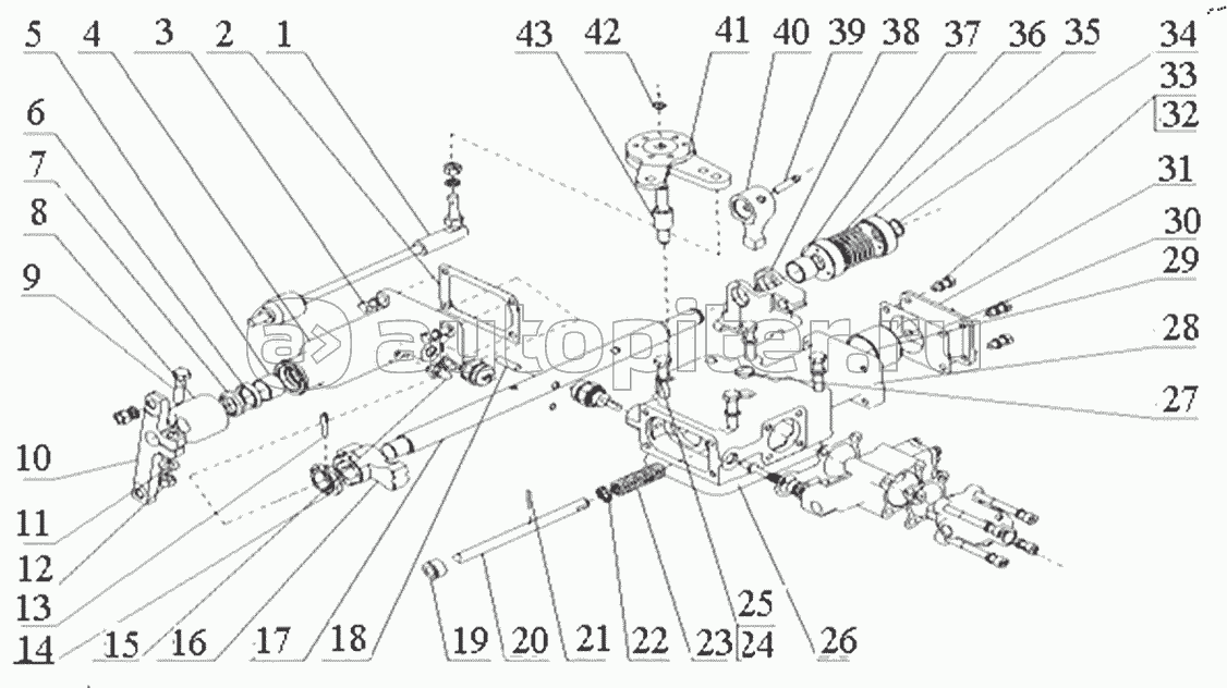 10-speed small cover assembly (double rod)