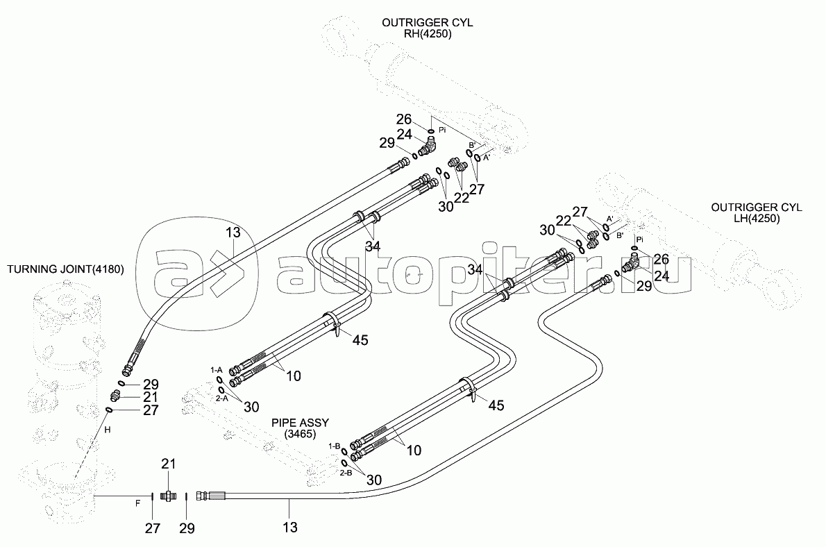 LOWER HYD PIPING 1 (F/BLD, R/OUT, -#0089)