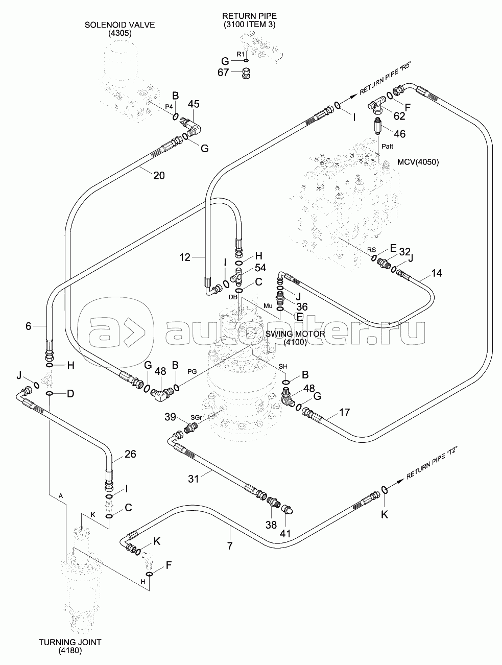 PILOT HYD PIPING (BASE 3, CLUSTER TYPE 1)