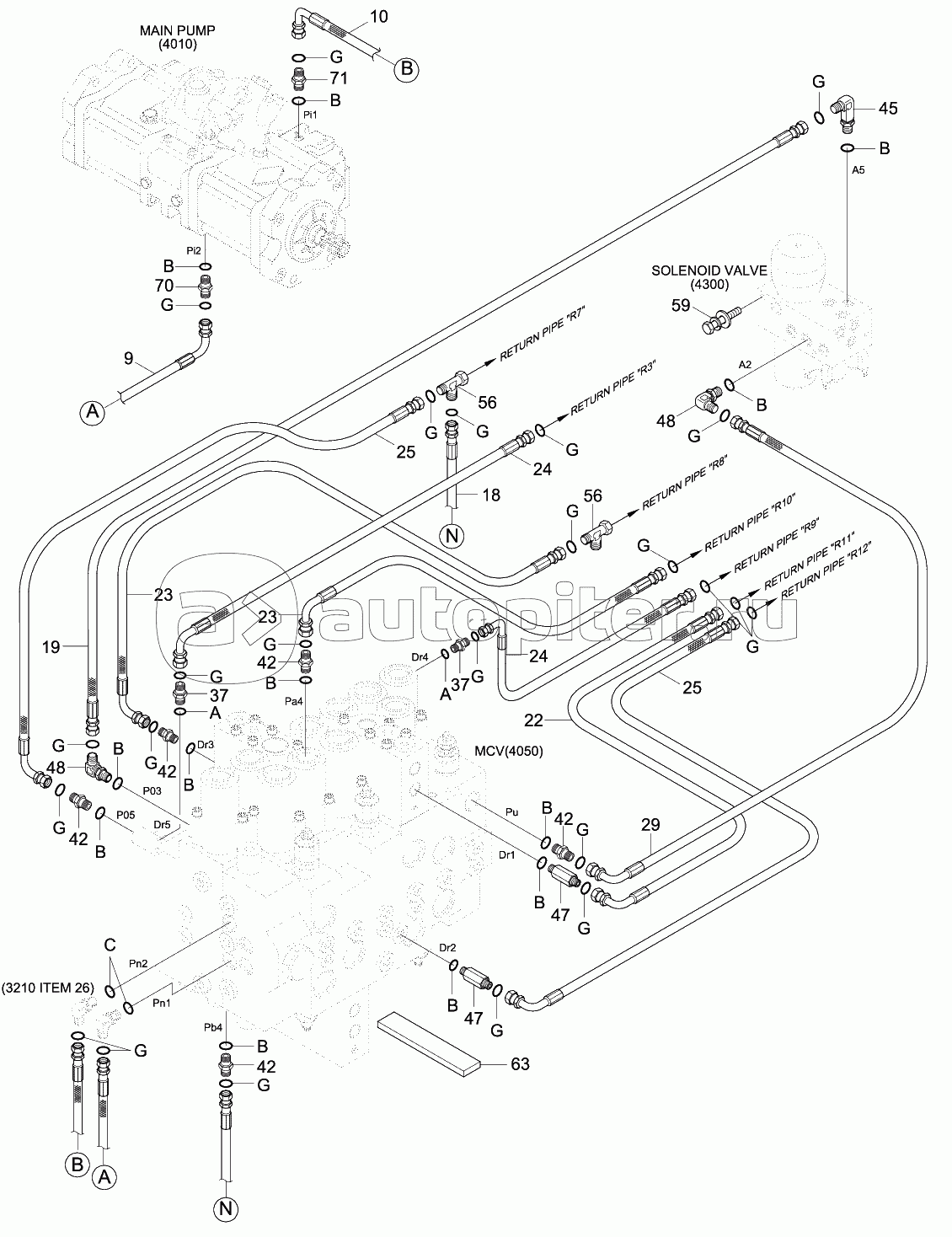 PILOT HYD PIPING (BASE 1, CLUSTER TYPE 2)