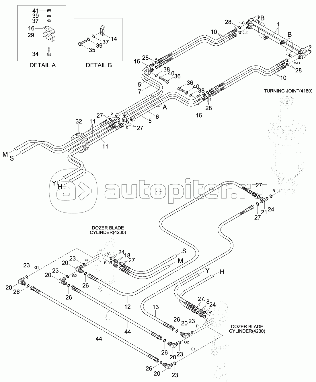 LOWER HYD PIPING 1 (F/BLD, R/OUT, -#0066)