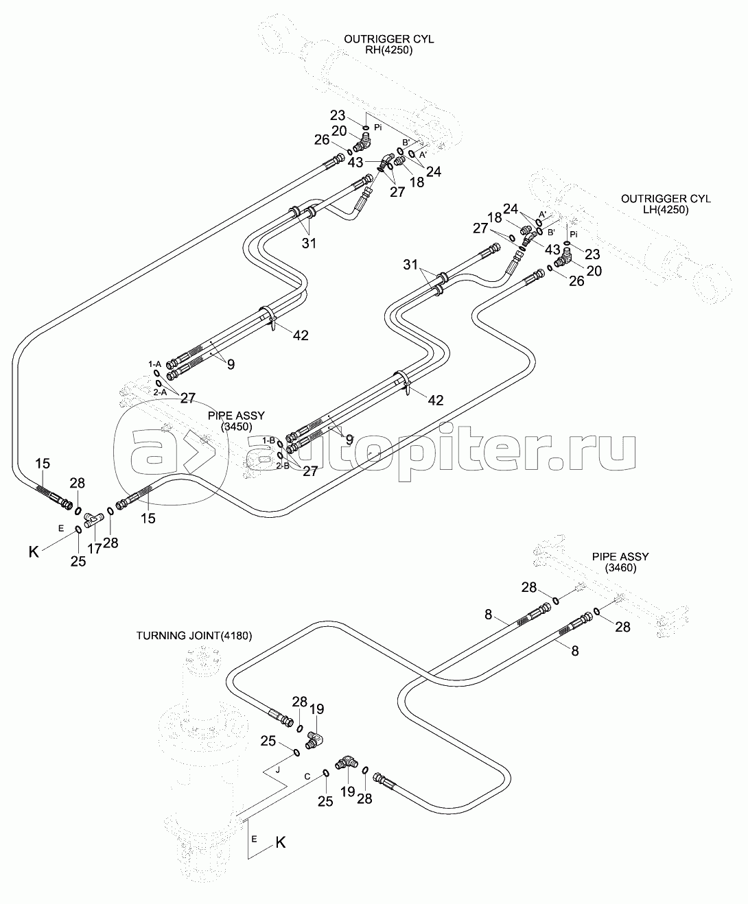 LOWER HYD PIPING 2 (F/BLD, R/OUT, -#0066)