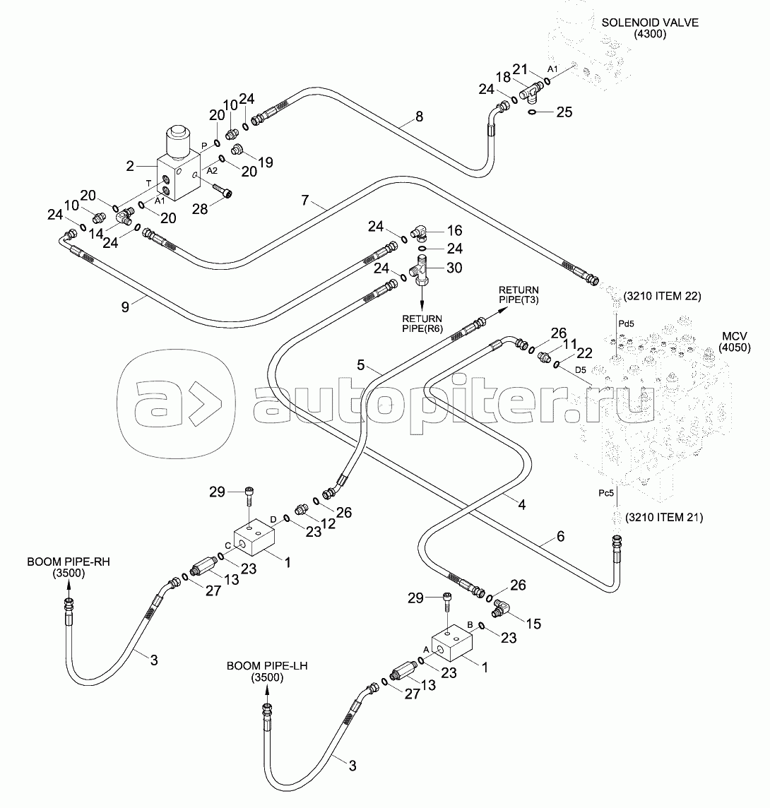 S/ACTING MAIN PIPING KIT (CLUSTER TYPE 2)