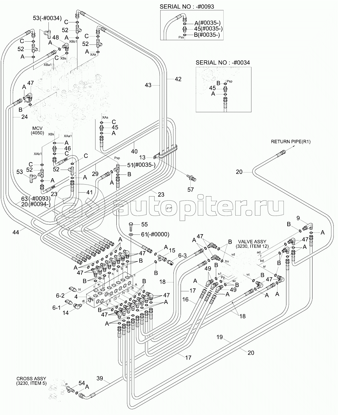 PILOT HYD PIPING (CNTL 2, PATTERN CHANGE)