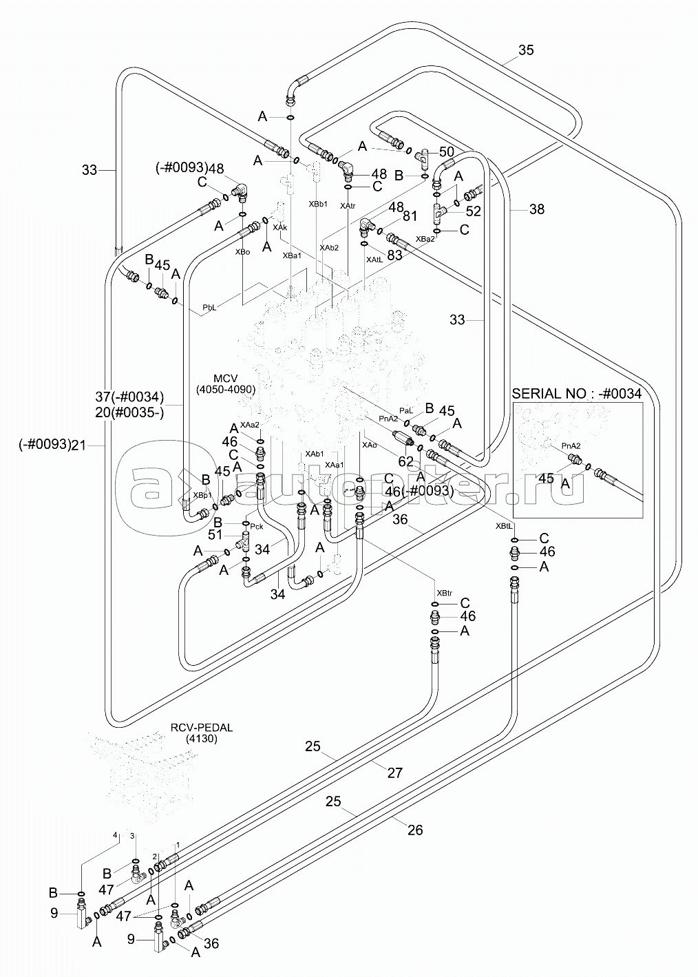 PILOT HYD PIPING (CNTL 3, PATTERN CHANGE)