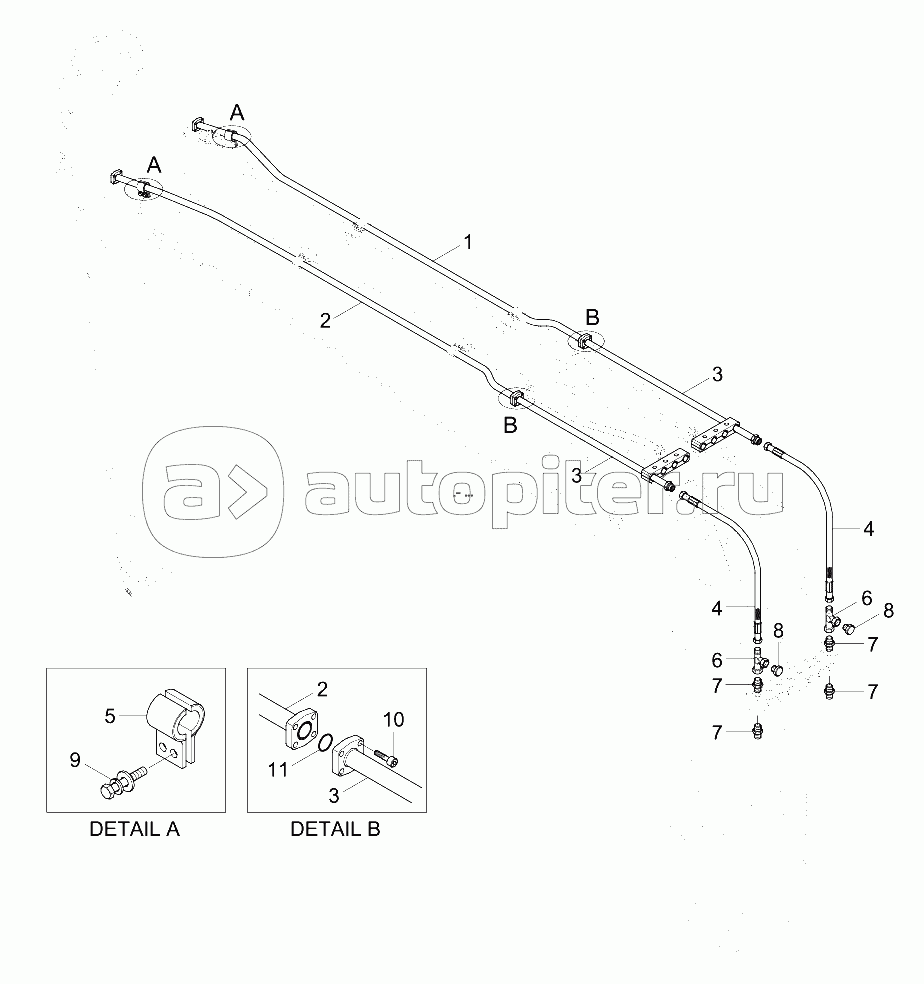 ATTACH PIPING KIT (S&D/ACTING, ADJ/ BOOM)