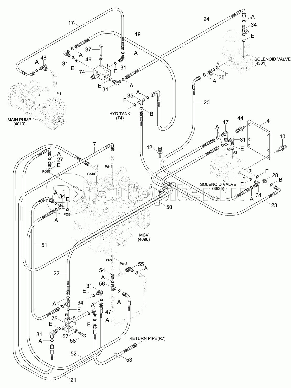 D/ACT MAIN PIP KIT2 (CLUSTER TY1,MCV TY2)
