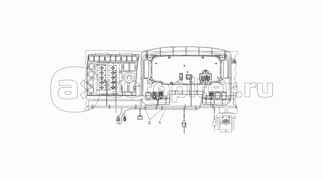 5460-4070044-70 Установка жгутов проводов шины данных щитка приборов в панели приборов