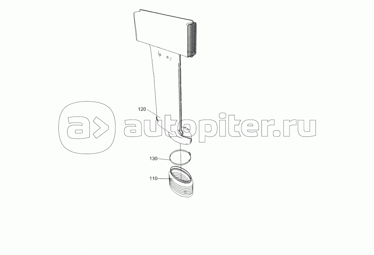 4308-1109400-20 Воздухозаборник с уплотнителем
