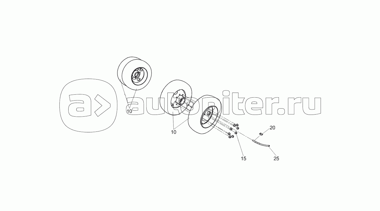 4308-3101703-02 Установка сдвоенных колес