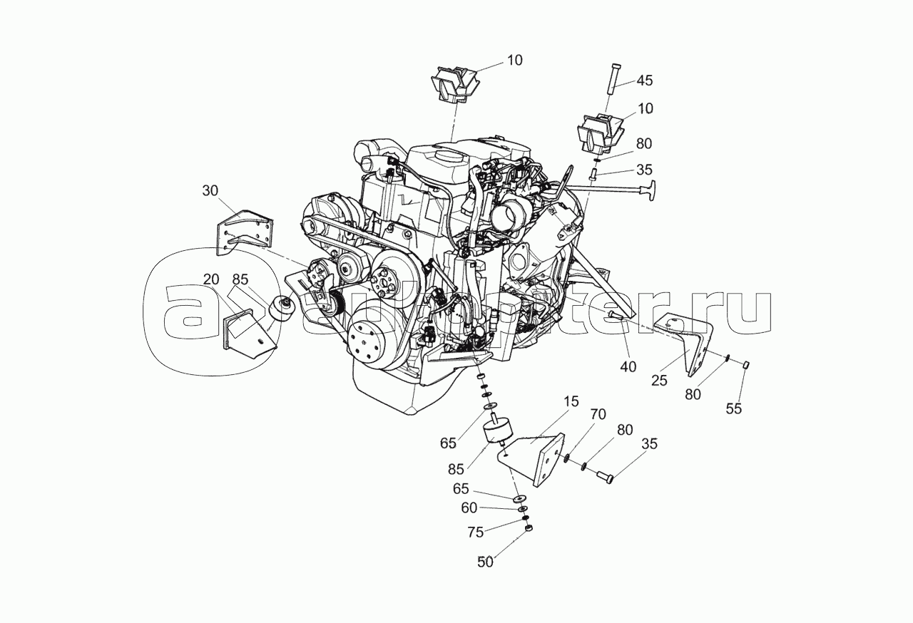 4308-1001005-90 Установка силового агрегата