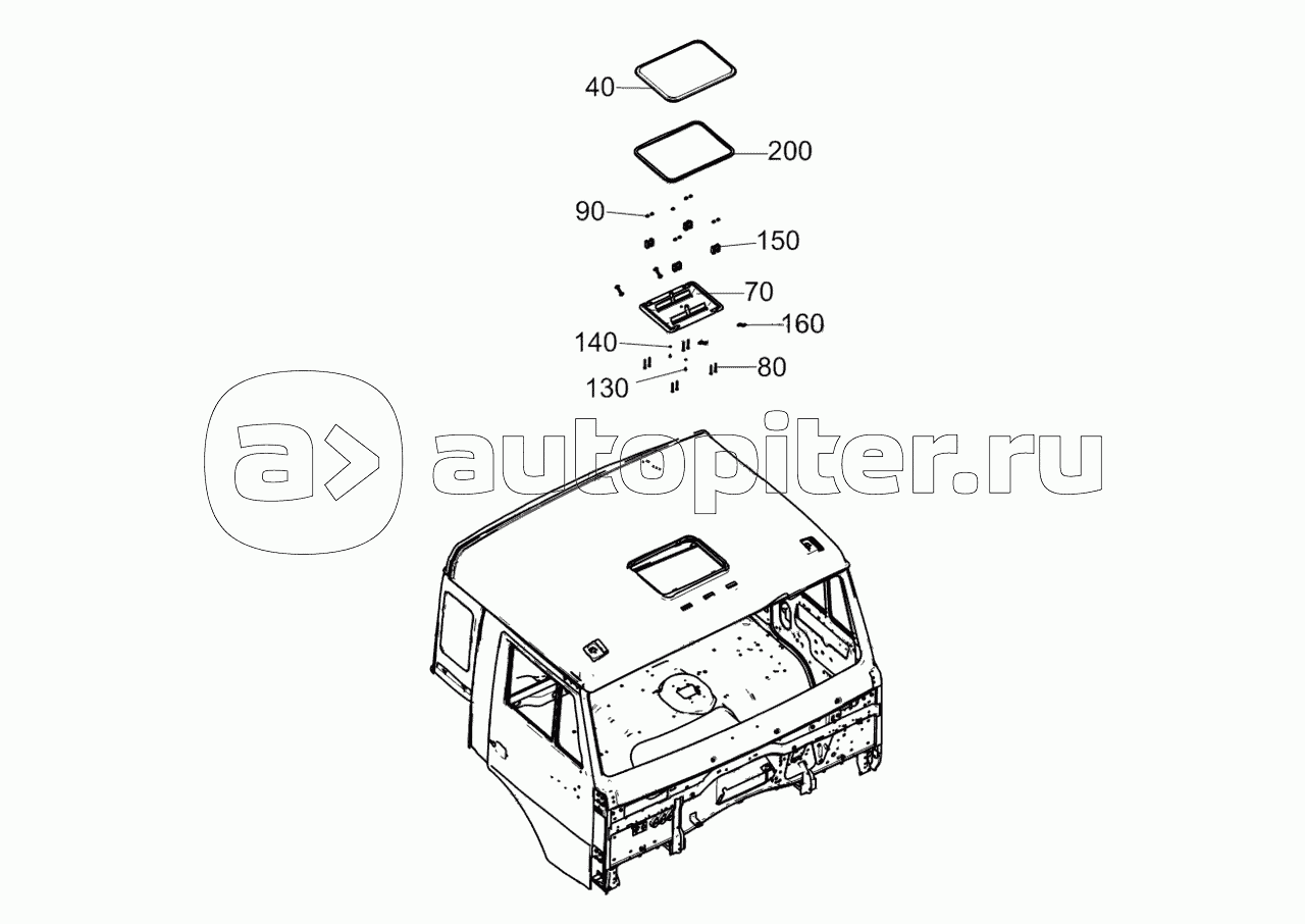 53205-5713008 Установка вентиляционного люка крыши