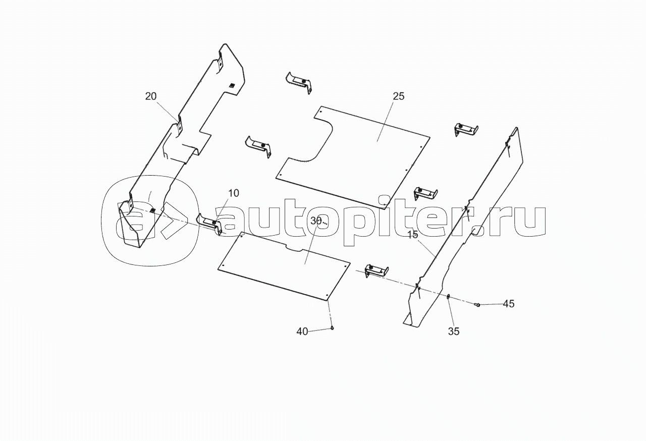 4308-1080010-10 Капотирование нижнее моторного отсека