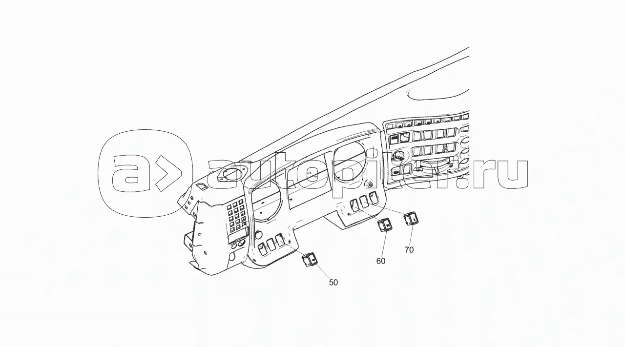 6520-4011033 Установка переключателей на панели приборной
