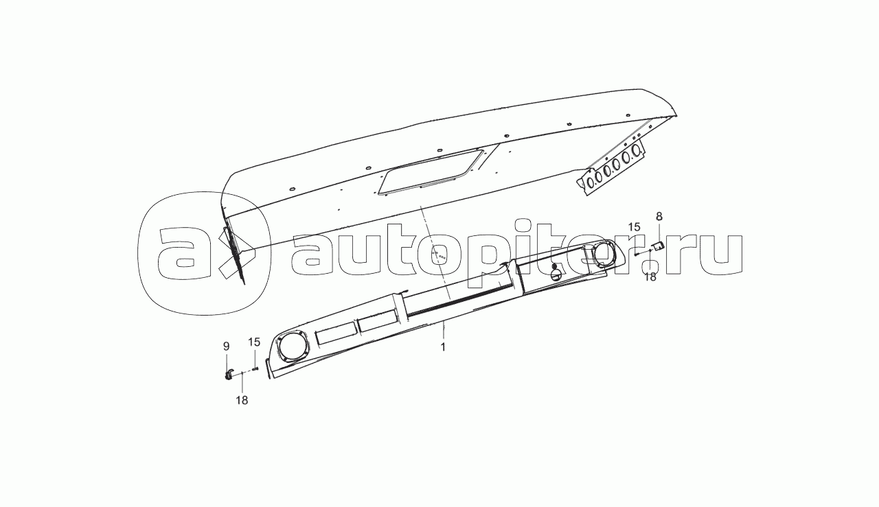 53205-8213005 Установка надоконной полки и противосолнечных козырьков