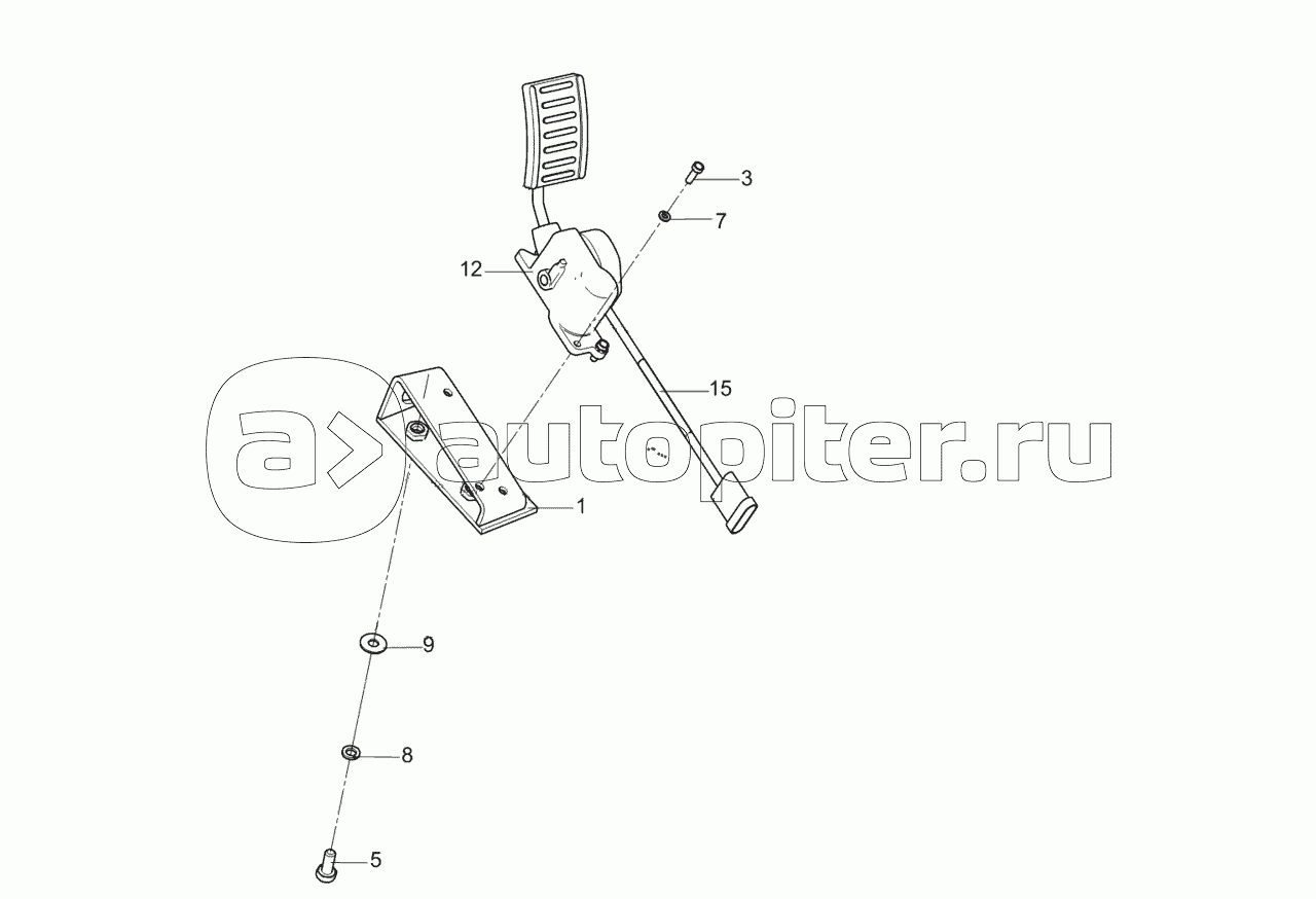 5297-1108002-20 Установка педали электронного управления подачей топлива