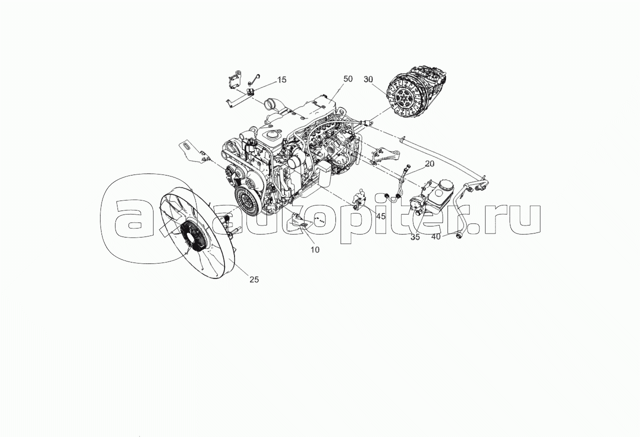 4308-1000255-50 Агрегат силовой, укомплектованный для установки на автомобиль