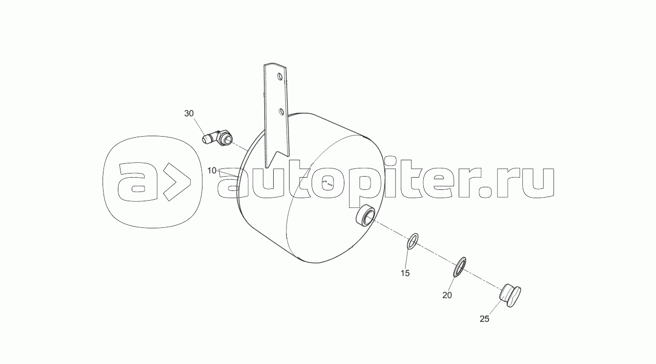 5308-3511013 Ресивер в сборе с фитингами