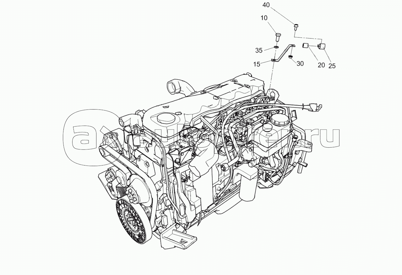 4308-1009001 Установка деталей крепления указателя уровня масла