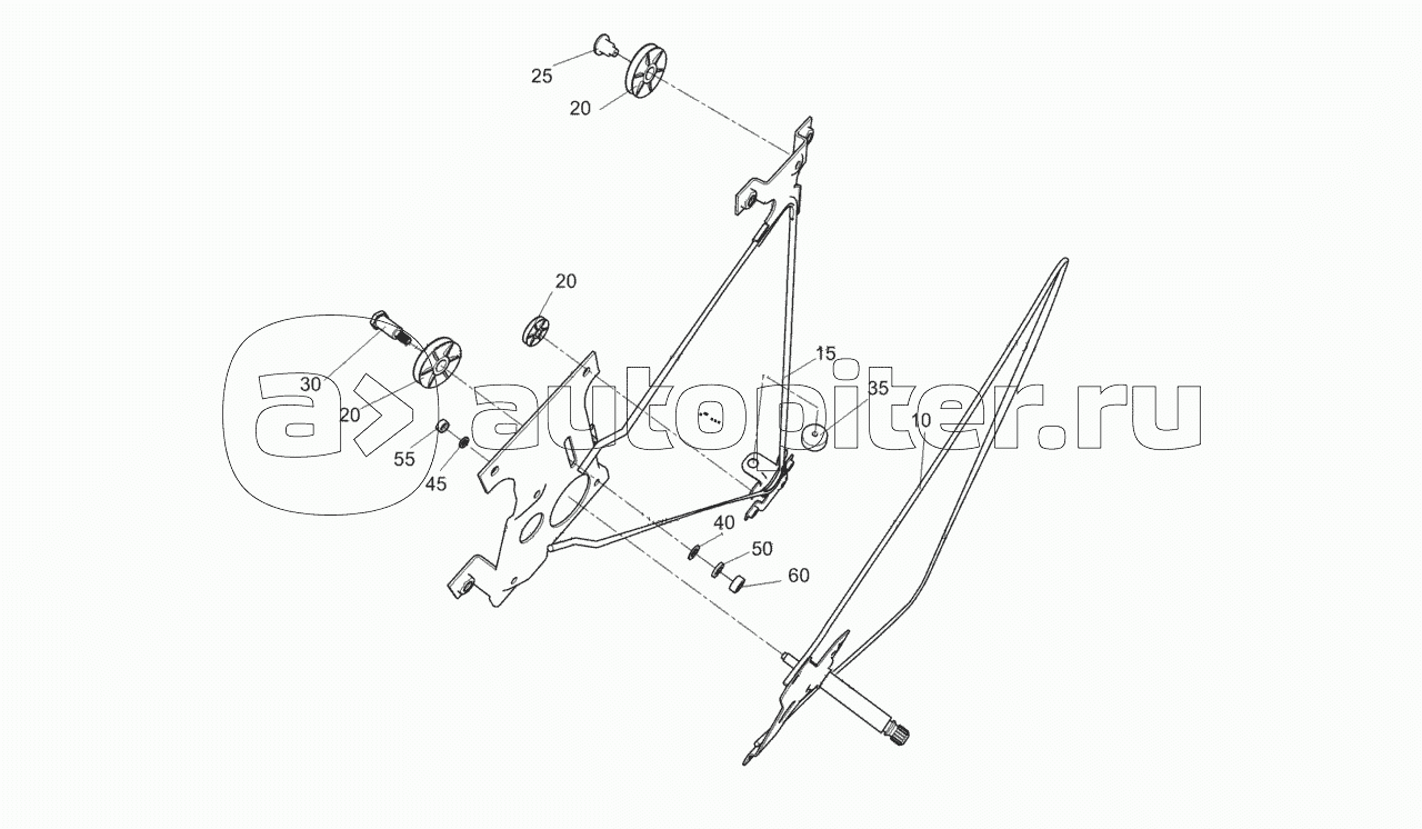 65115-6104010 Стеклоподъемник двери правый