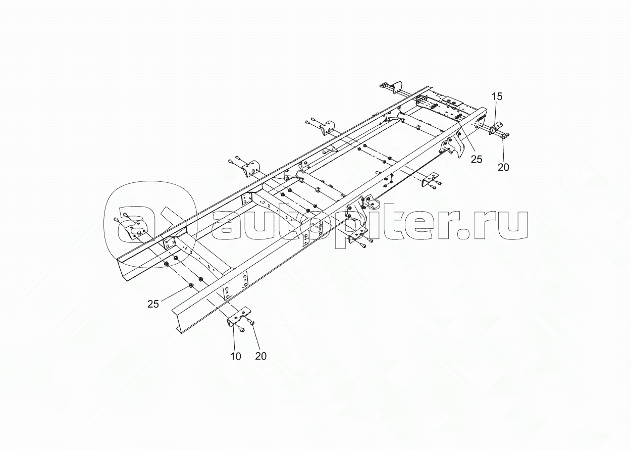 4308-8521008-10 Установка кронштейнов на раму