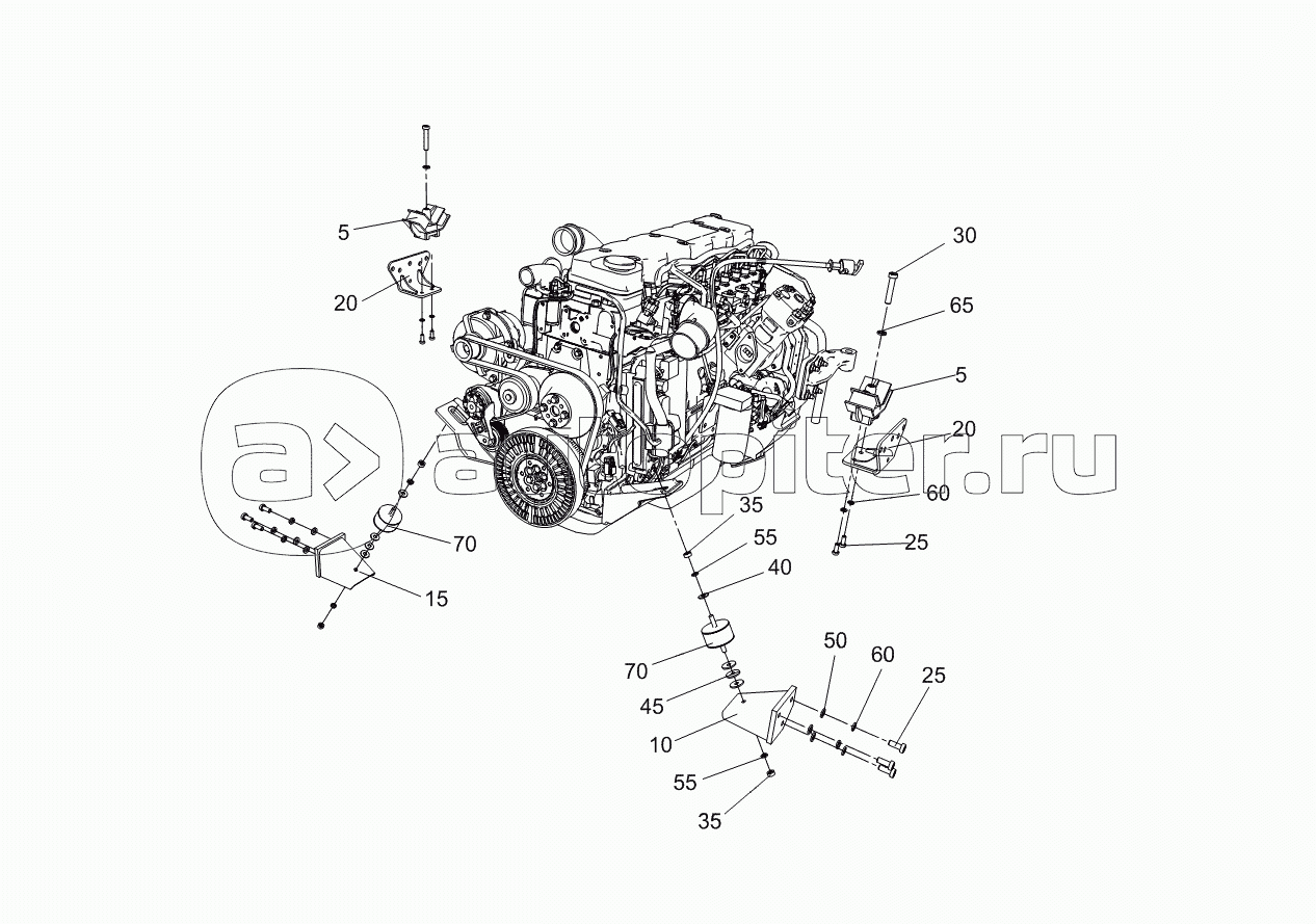 5308-1001005-10 Установка силового агрегата
