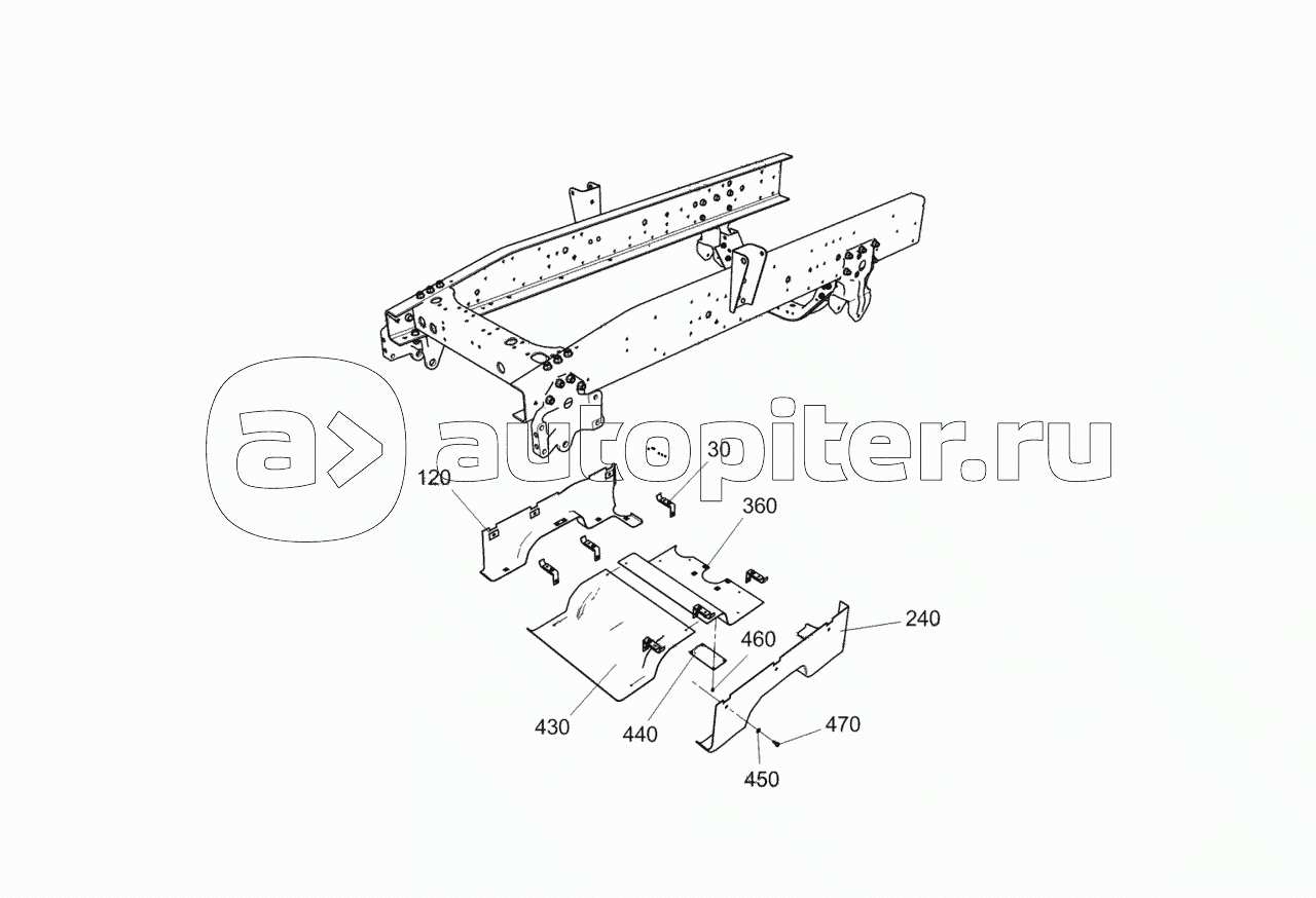 5308-1080010-10 Капотирование нижнее моторного отсека