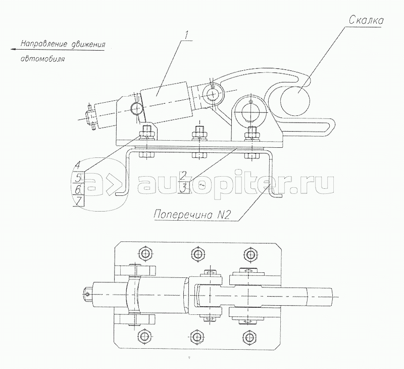 Установка фиксатора платформы 65201-8505080