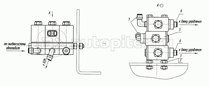 Установка блока электромагнитных клапанов 6520-8606005-81