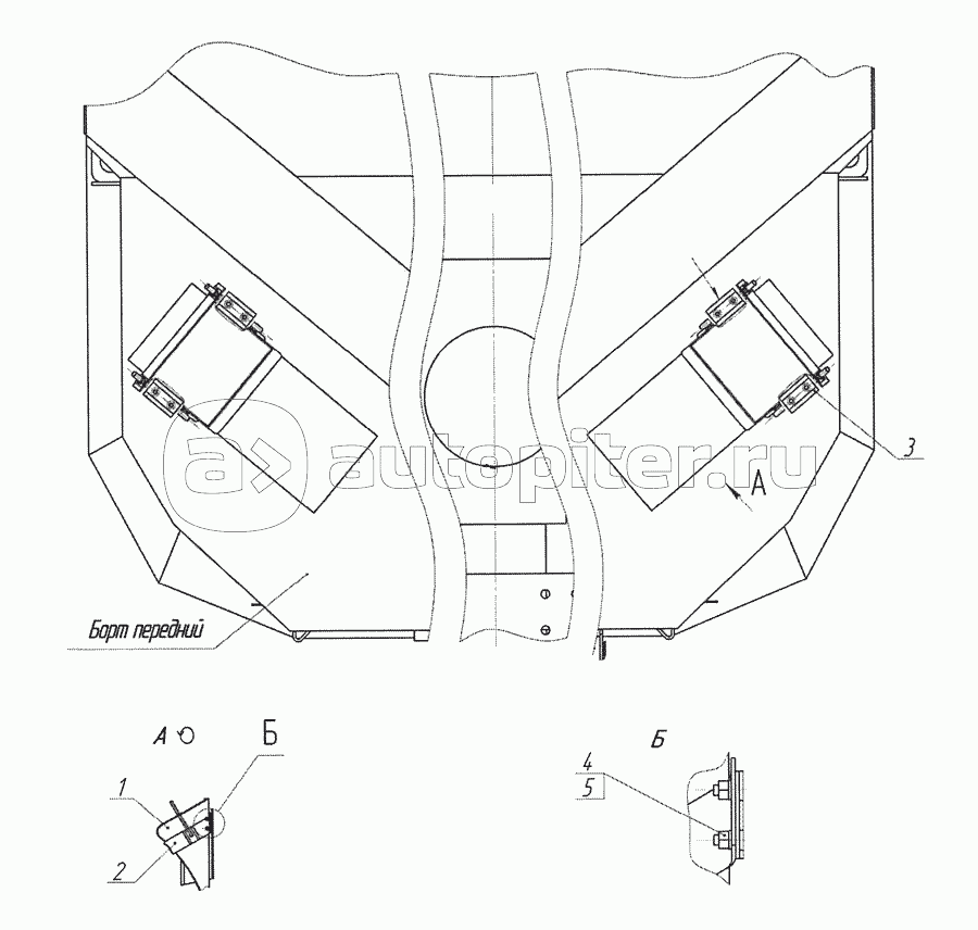 Установка противооткатных упоров 6520-3927001-81