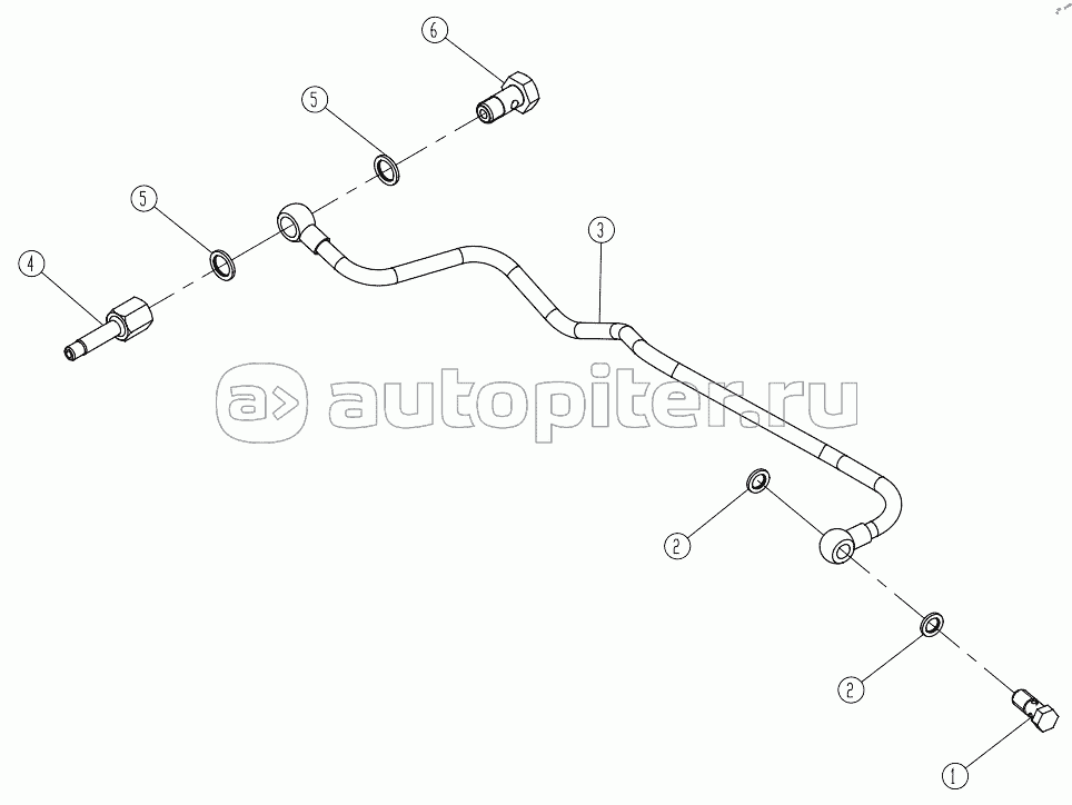 00C4205 000 ENGINE OIL HOSE (CUMMINS B3.3TAA)