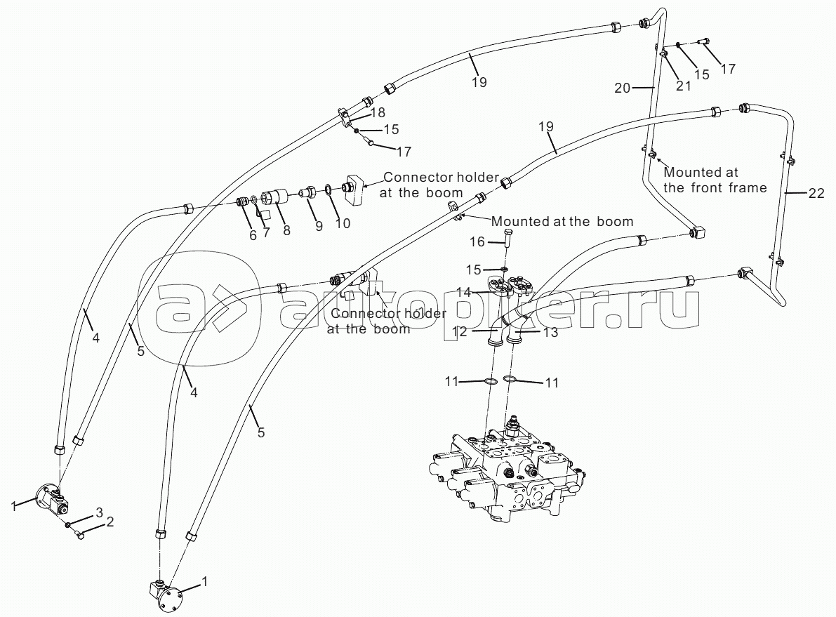 THIRD PIPELINE ASSEMBLY (30807000368) (USE FOR CDM835EVI.00 WHEEL LOADER)
