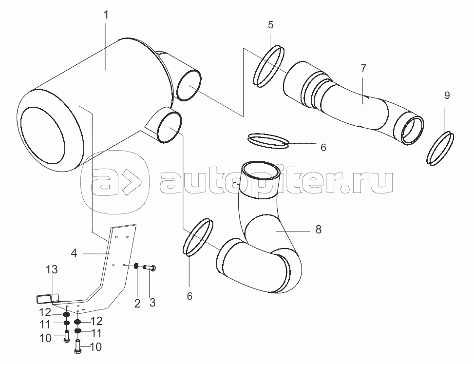 Air cleaner assembly LG50DTGAв… , LG60DTGAв… , LG70DTGAв…