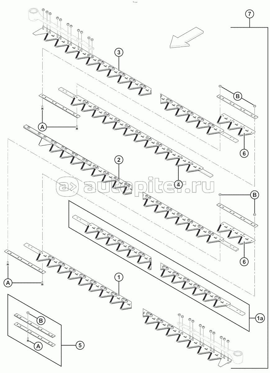 Segmented Knives - Double-Knife Headers, Coarse-Tooth Sections - 9.1 METER (30 FOOT)