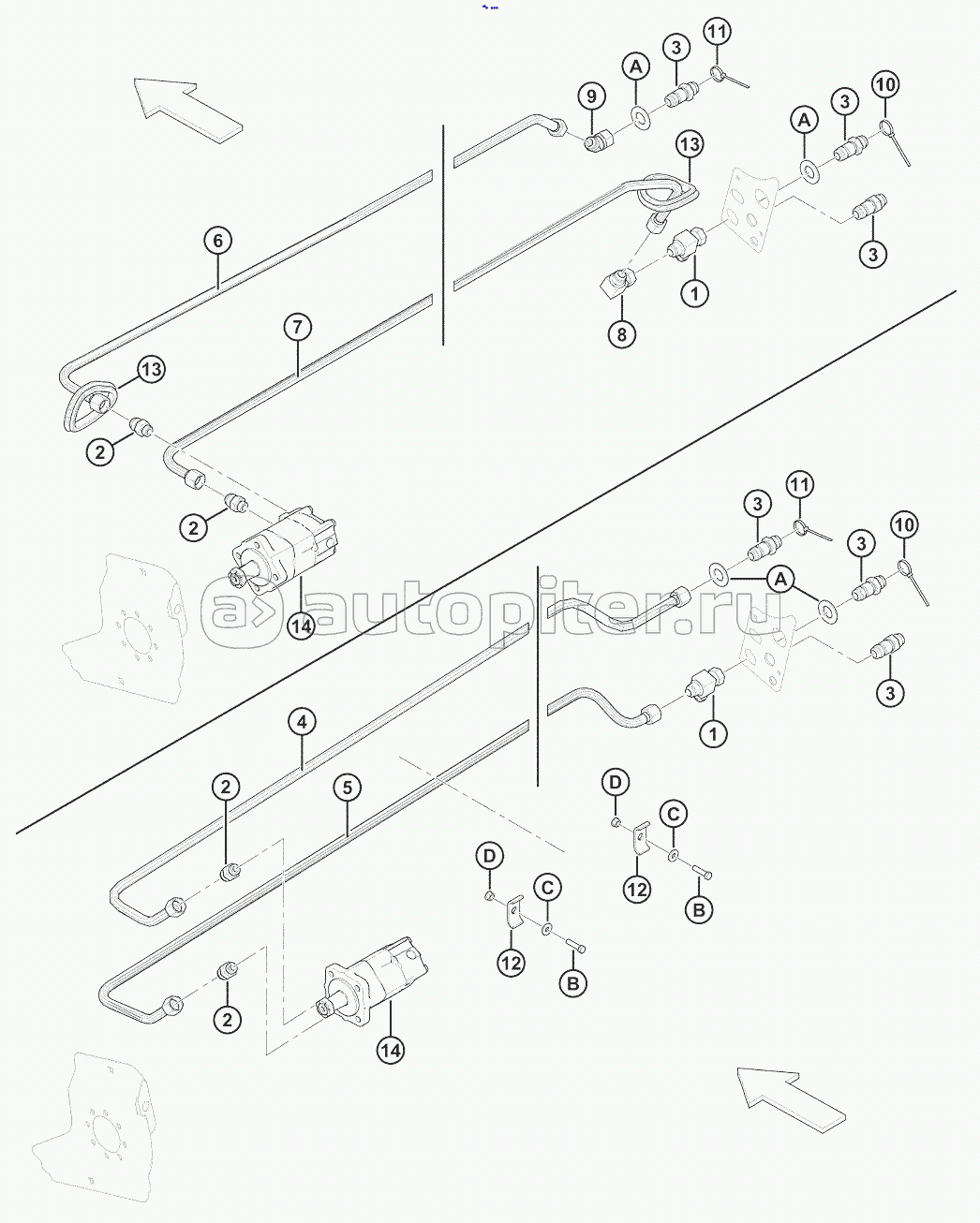 Knife Drive Hydraulics - Single-Knife Header