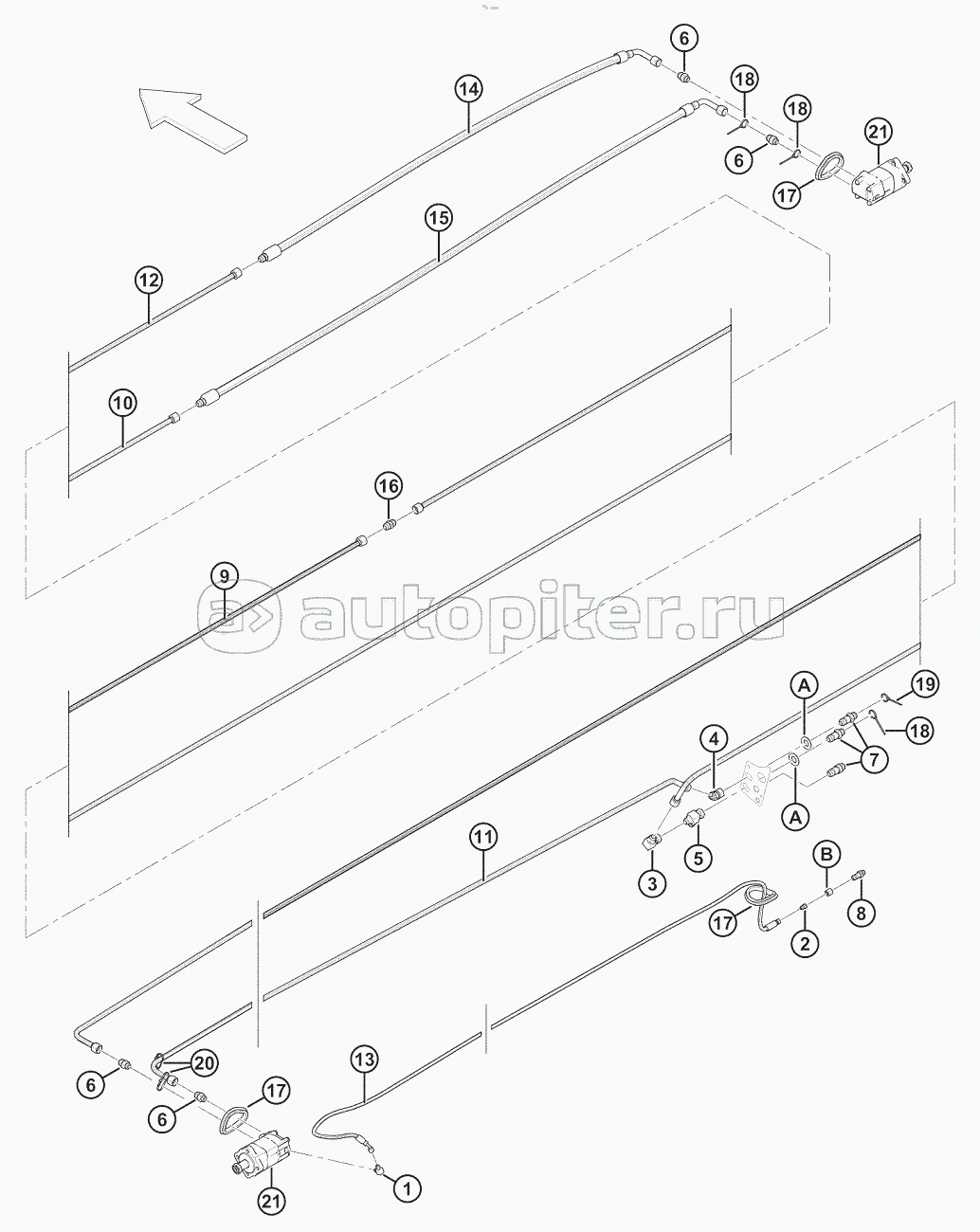 Knife Drive Hydraulics - Double-Knife Header