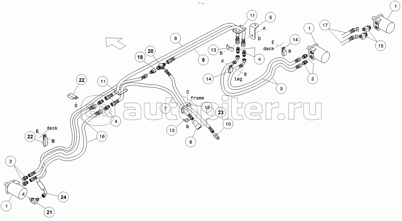 DRAPER DRIVE: MANUAL DECK SHIFT 36’ SPLIT R/H DECK HEADER FACTORY CONFIGURED