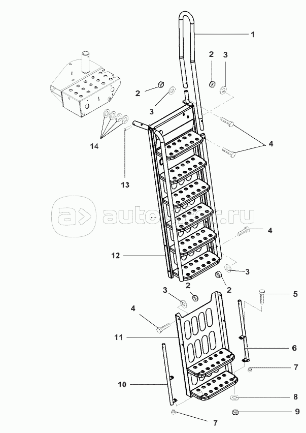 Ladder Footboard-From Serial Number 551510027