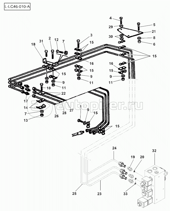 Reel Circuit Hydraulic-From Serial Number 551510031, Up To 551510048