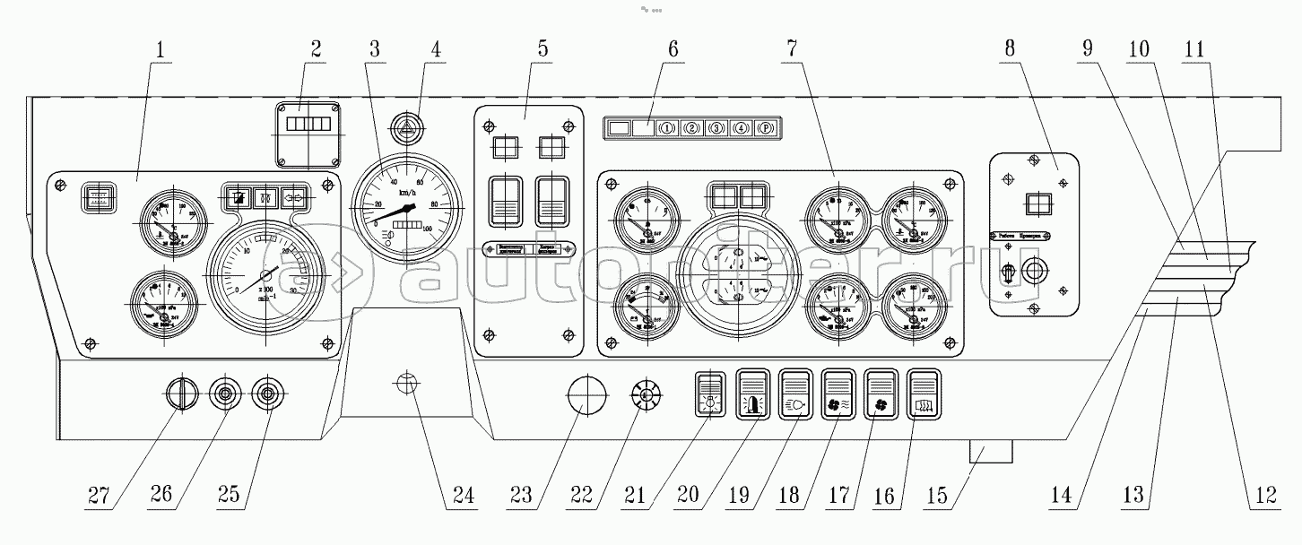 Установка электрооборудования на панели приборов
