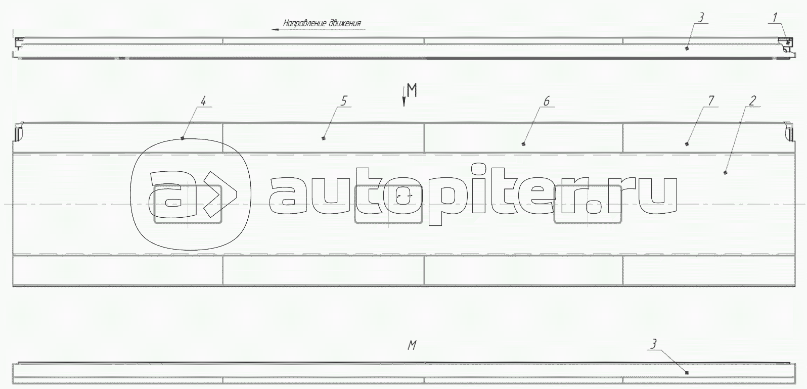 5299-102-5700500-01 – Крыша в сборе (металлическая облицовка без кондиционера) (см. 5299-102-5700500-01СБ)