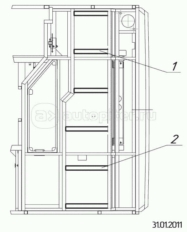 5299-5600550 – Установка закладных пластин в каркас мотоотсека
