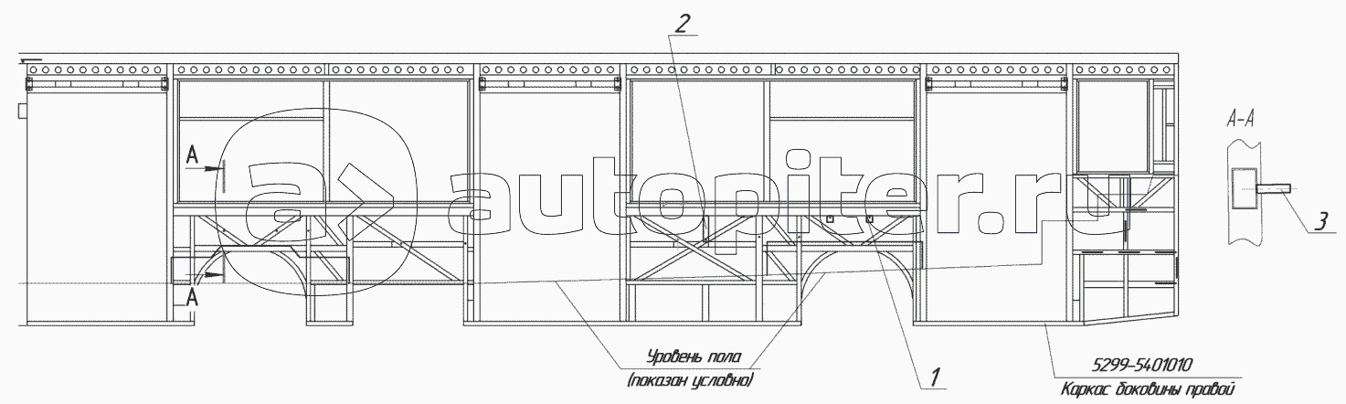 5299-5401011-02 – Установка закладных пластин на каркасе боковины левой