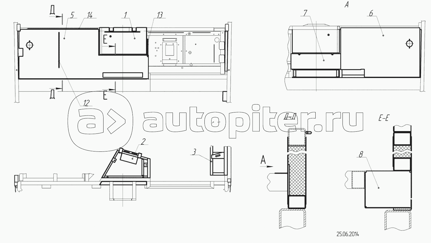 5299-5300610 – Облицовка каркаса рабочего места водителя