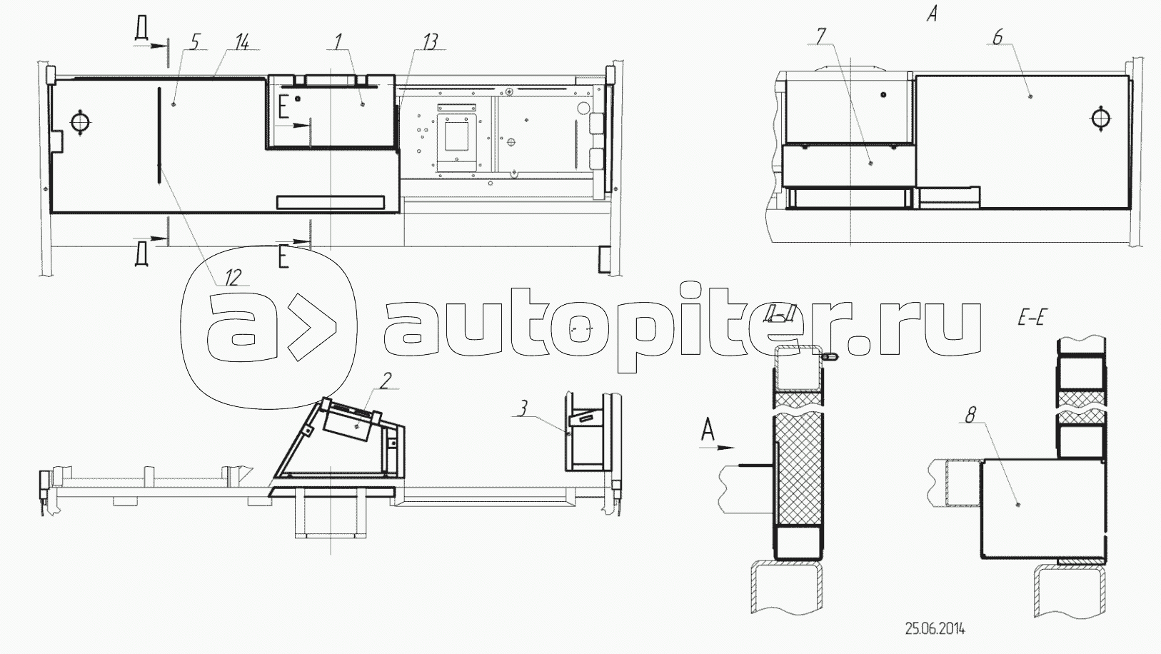 5299-5300610 – Облицовка каркаса рабочего места водителя