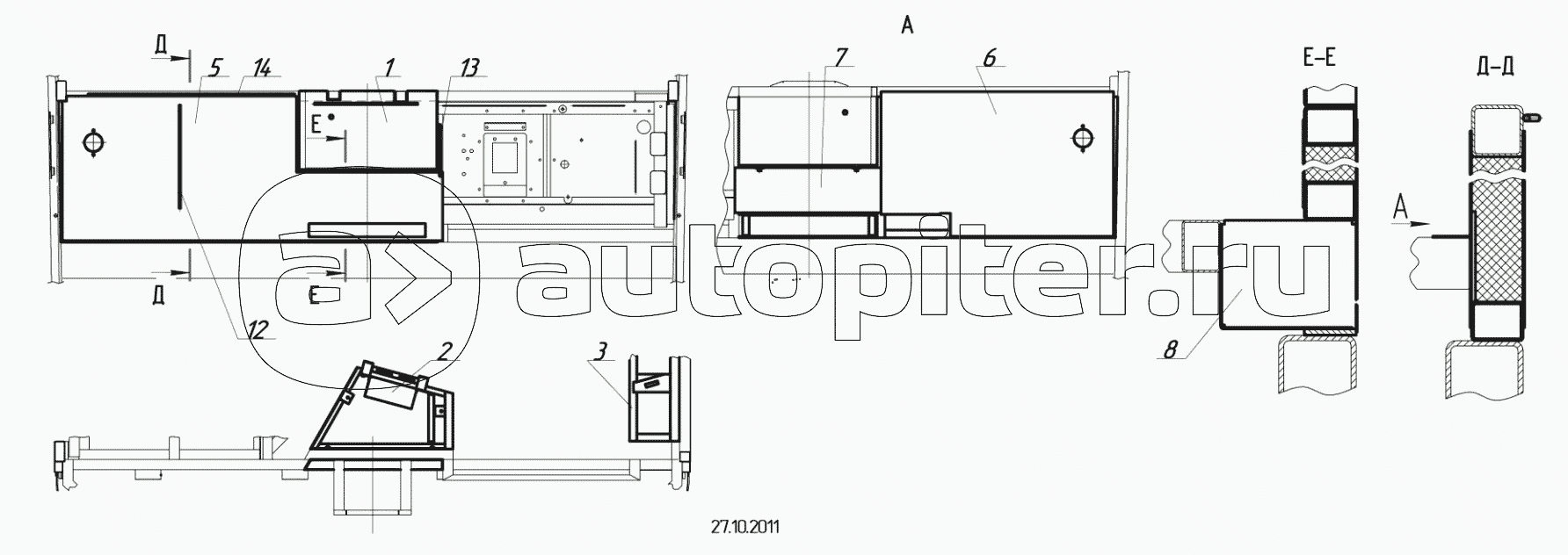 5299-5300610 – Облицовка каркаса рабочего места водителя