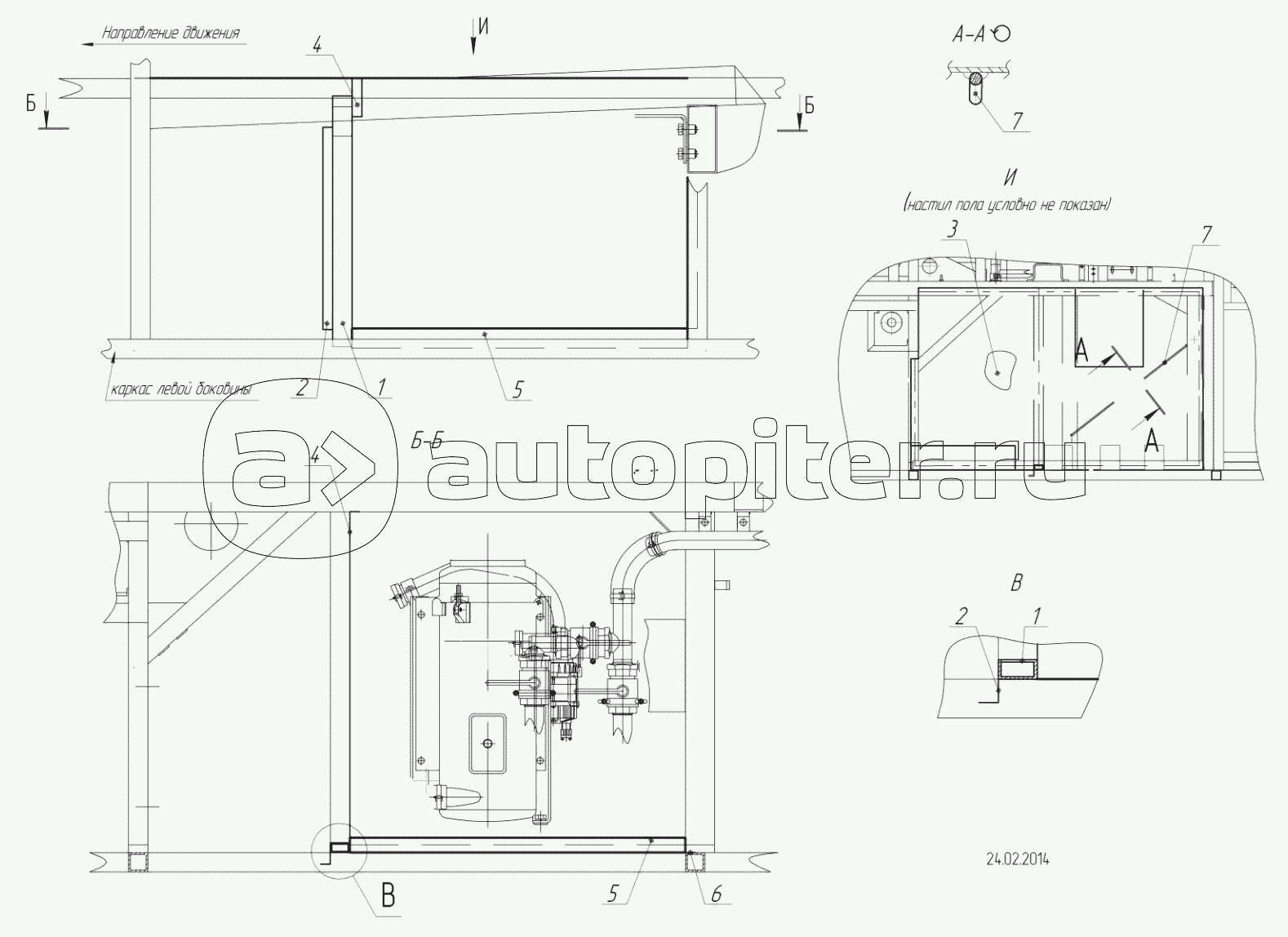5299-8106505-04 – Установка обшивки отсека ПЖД (евро-4)
